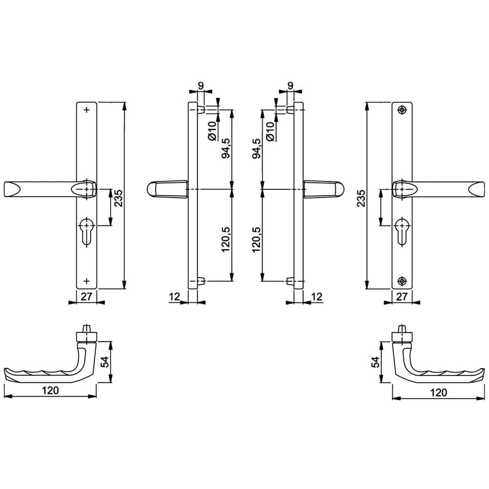 HOPPE London UPVC Lever Door Furniture To Suit ABT & UNION