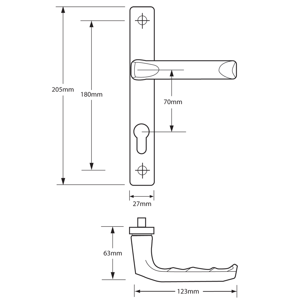 HOPPE UPVC Lever Door Furniture To Suit Ferco