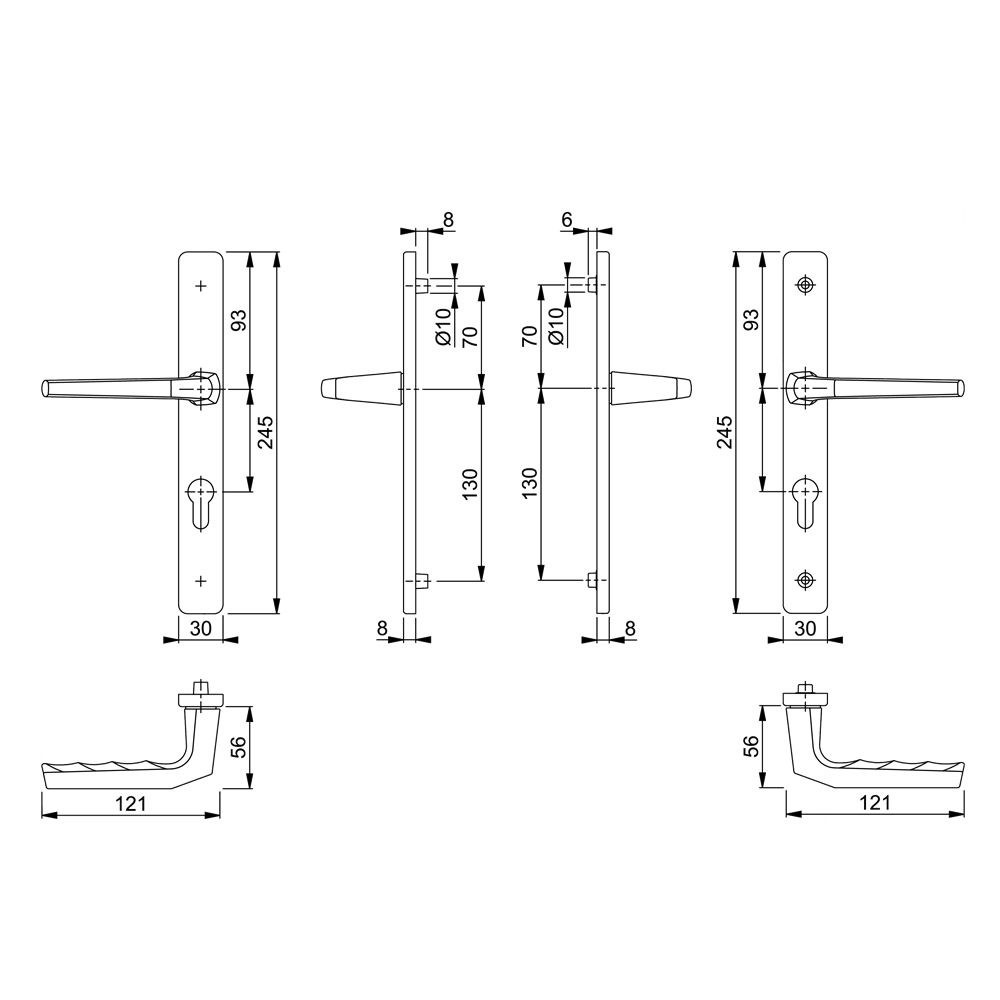 HOPPE Frankfurt UPVC Lever Door Furniture