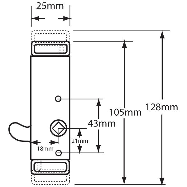 KENRICK Sentrilock Slimline Window Gearbox - Hook