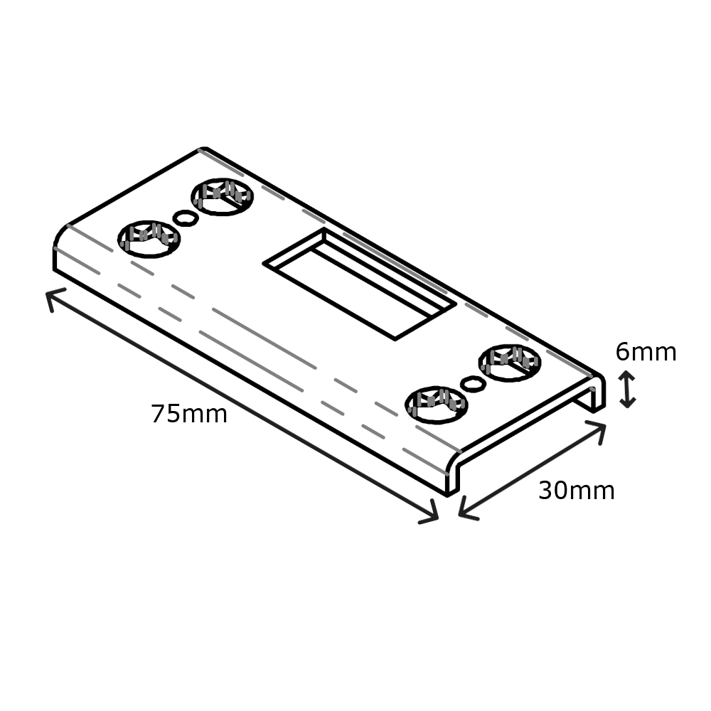 KENRICK Excalibur Non-Adjustable Single Shootbolt Keep EXDSK