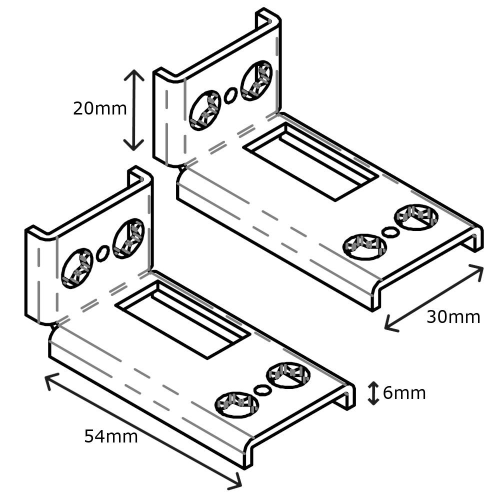 KENRICK Excalibur Non-Adjustable Corner Shootbolt Keep EXDRK