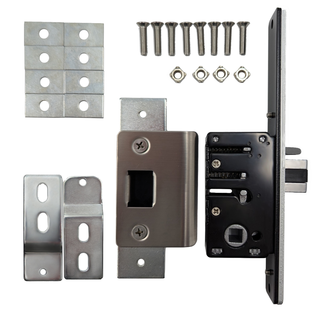 BORG LOCKS S505 AR Aluminium Latch Long Forend 28mm Backset To Suit BL5000 Series RH With Fixing Kit
