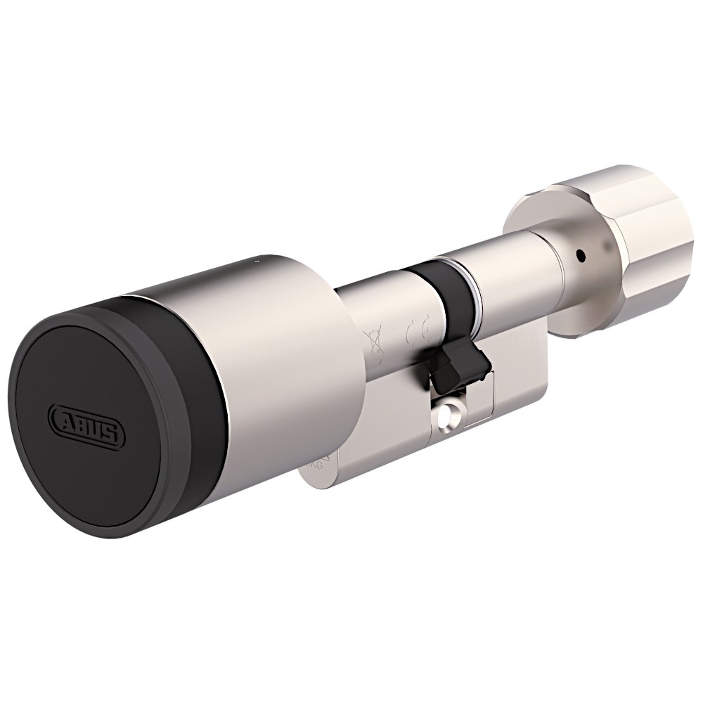 ABUS Cylox One Bluetooth Smart Cylinder Internal Side Thumbturn Operated 45/30 Turn Modular Extendable - Nickel Plated