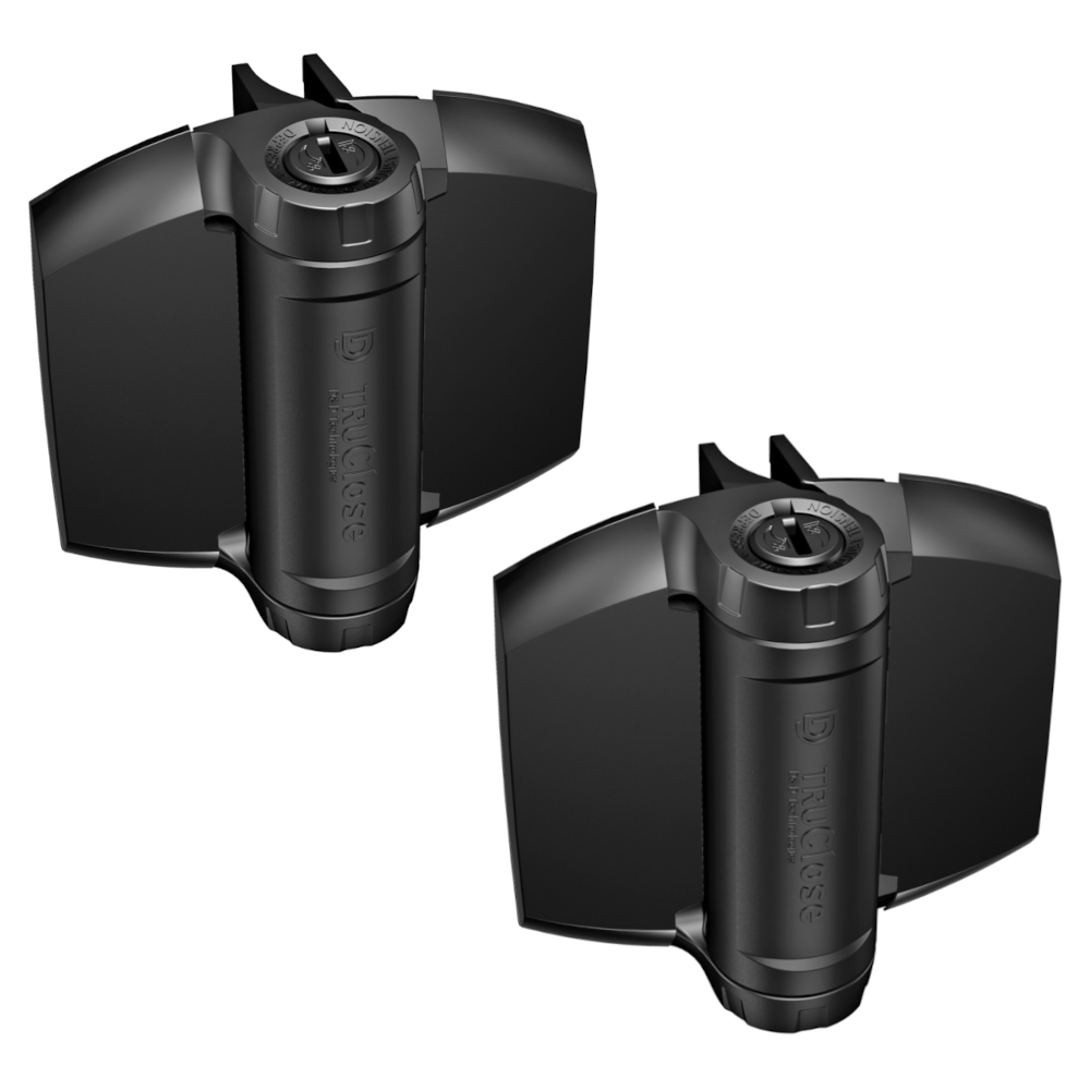 D&D Truclose Heavy Duty Hinges For Metal, Wood & Vinyl Gates TCHD1L2S3BT With trims & 2 Legs - Black