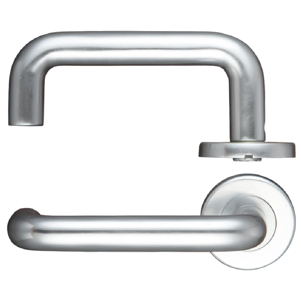 ZOO Return To Door Handle 19mm Lever On Round Rose Satin Anodised Aluminium
