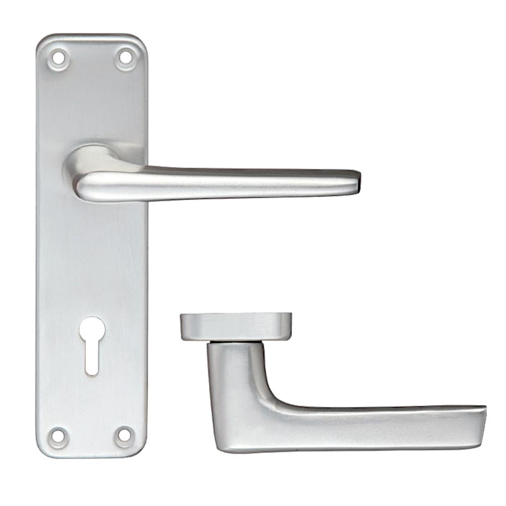 ZOO Lever Handle On Lever Lock Backplate Mortice Lever - Satin Anodised Aluminium