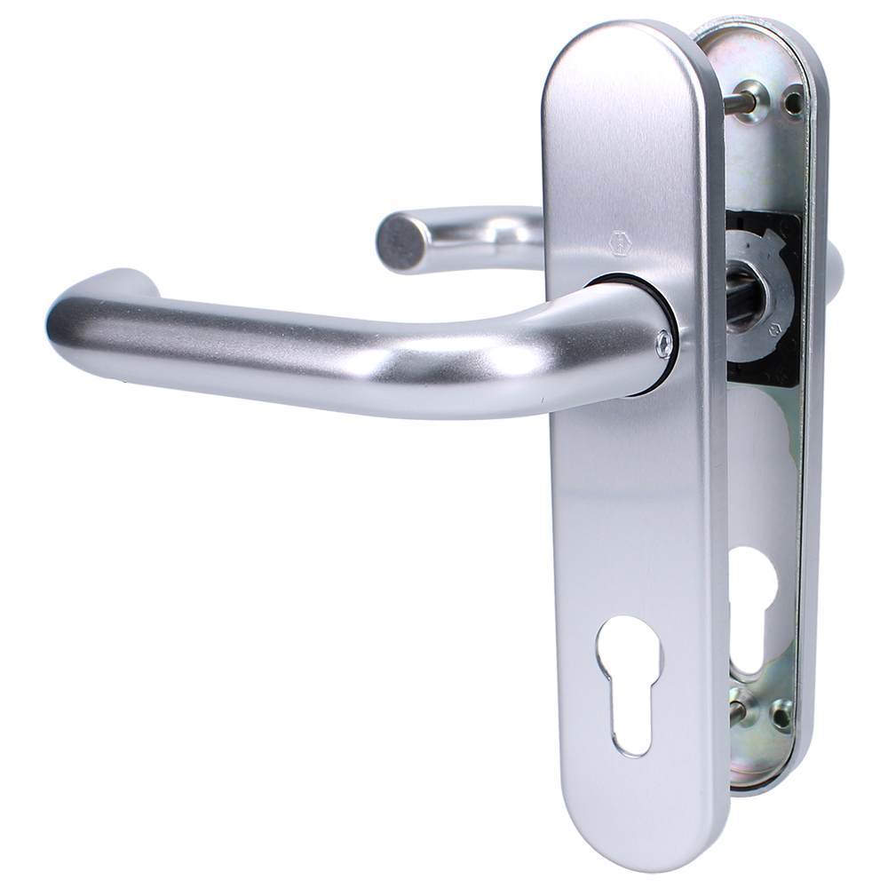 HOPPE Paris 72PZ Euro Profile Lever Handle On Short Backplate 138S/2600 Satin Anodised Aluminium