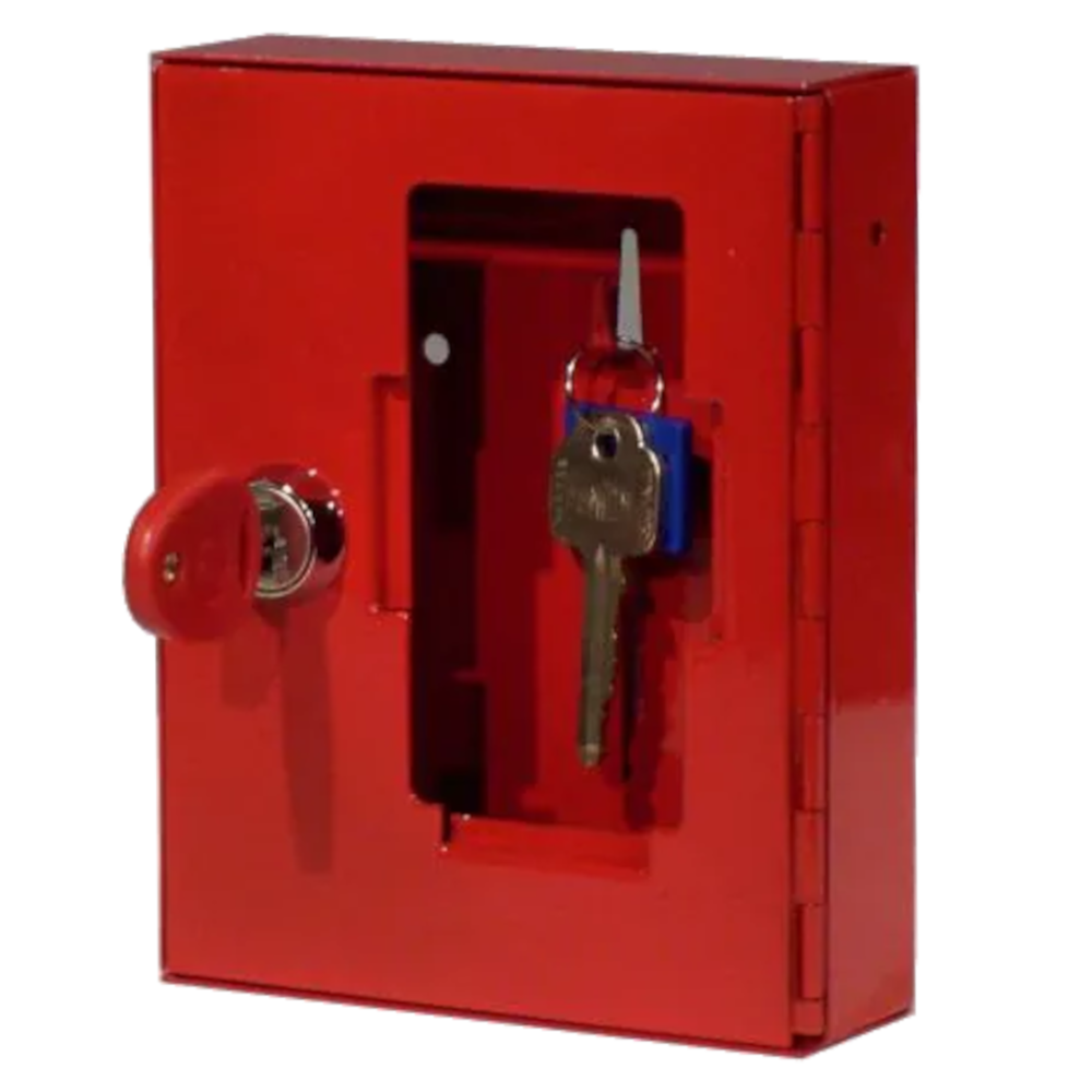 SECURIKEY EK1A Emergency Key Box Glass Fronted With Camlock Without Hammer EK1A - Red