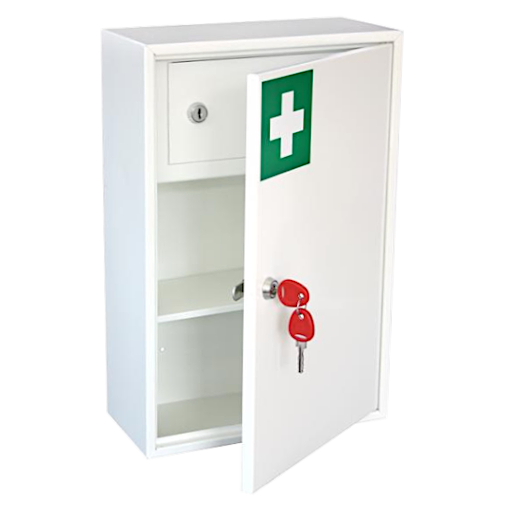 SECURIKEY Medical Cabinet With Camlock Medium KFAK02 - White