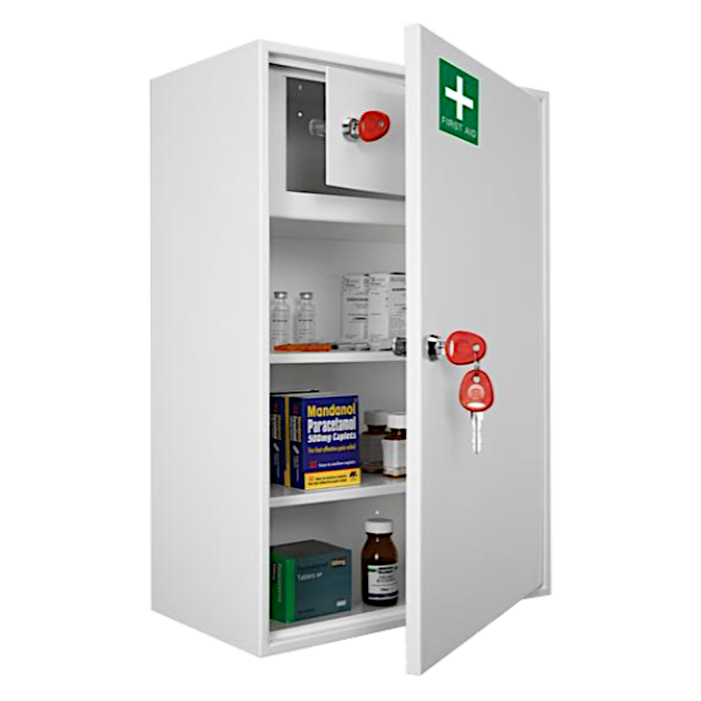 SECURIKEY Medical Cabinet With Camlock Large KFAK03 - White