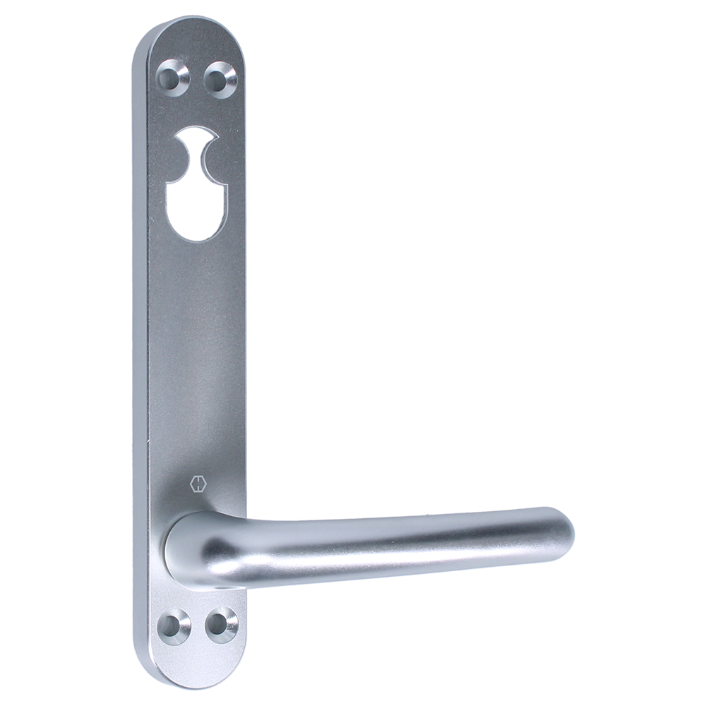 NORDAN NTech Villa Balcony Door Handle Internal With Cutout To Suit Rococo Scandinavian Oval 0401699 - Silver