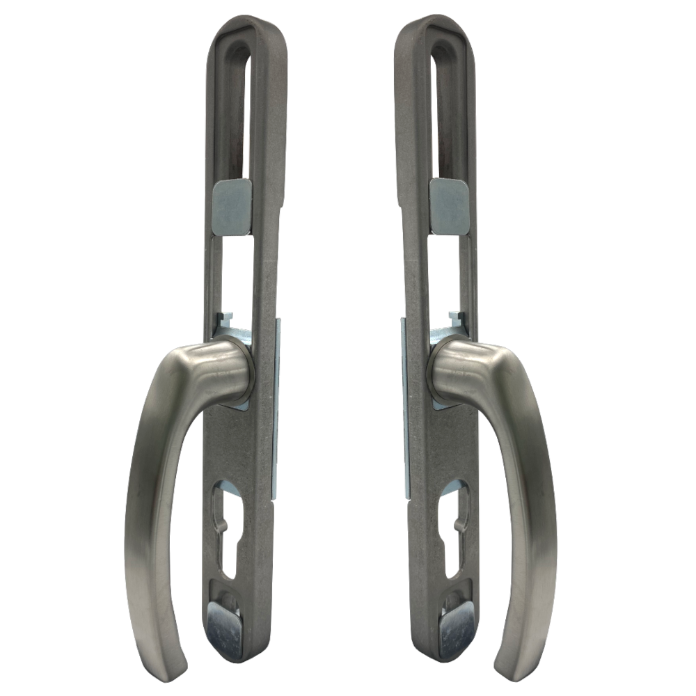 WINLOCK Universal Repair Handle Frame Set With Adjustable 62mm-92mm Centres Brushed Chrome