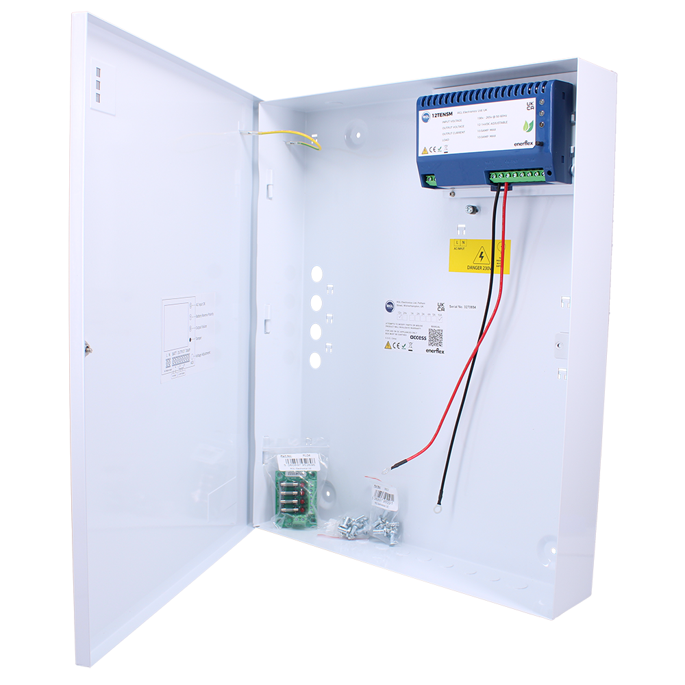 RGL Power Supply Unit (PSU) 10 Amp 12VDC Boxed With 8 Way Fused Output Module PSU 4ACCESS-12 - White