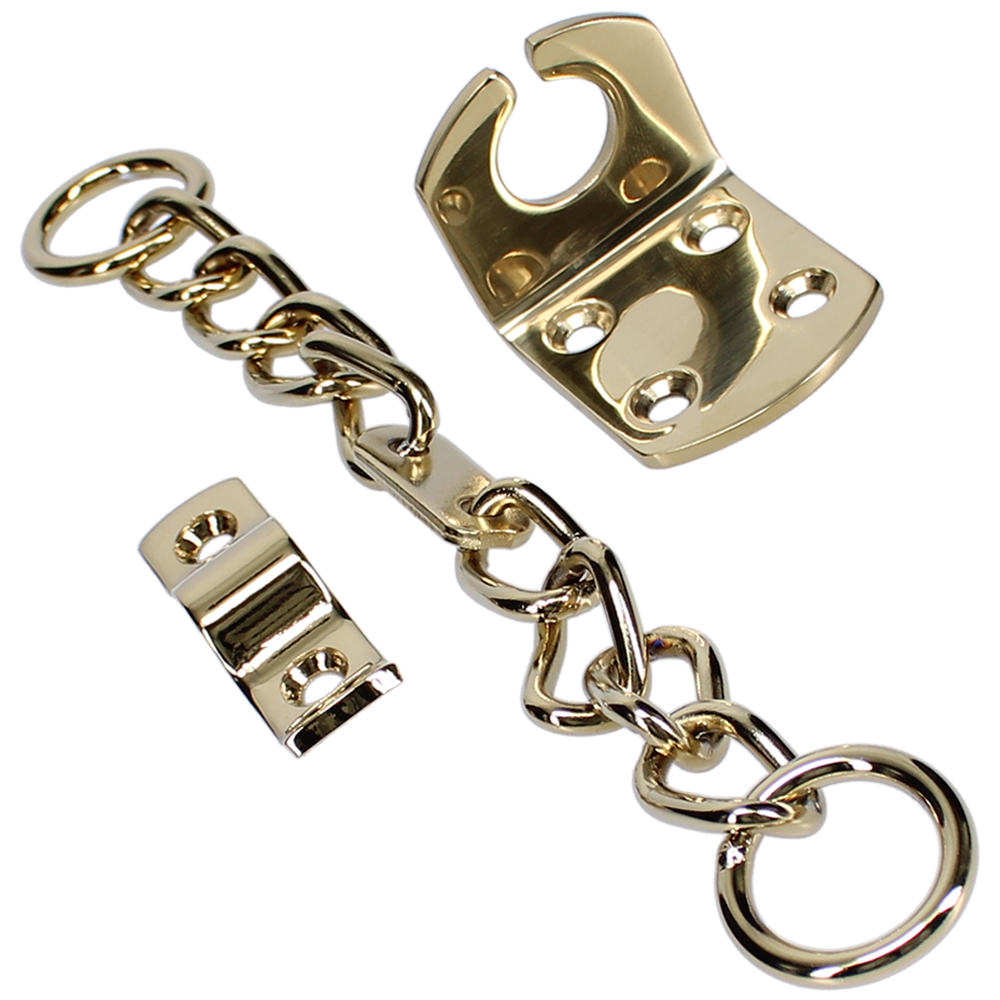 RUTLAND Security Door Chain Fire & Smoke Tested & TS 003 Polished Brass