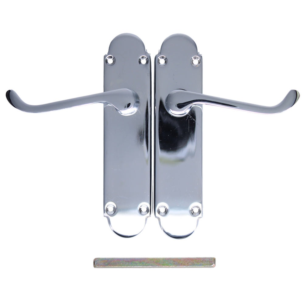 EPSOM Lever Latch Plate Door Handles Polished Chrome
