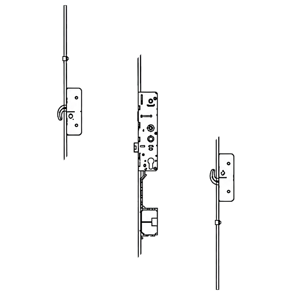 AVANTIS Kubu 2 Hook 2 Cams 16mm Faceplate With Serrated Rods For Shootbolts 45/92-62 DLS-01-A-557-M-ZC-45