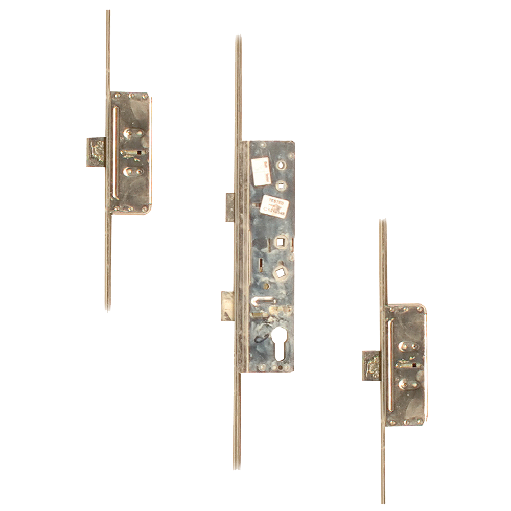 LOCKMASTER Lever Operated Latch & Deadbolt Twin Spindle - 2 Dead Bolt