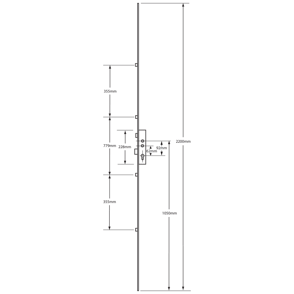 LOCKMASTER Lever Operated Latch & Deadbolt Twin Spindle - 4 Roller