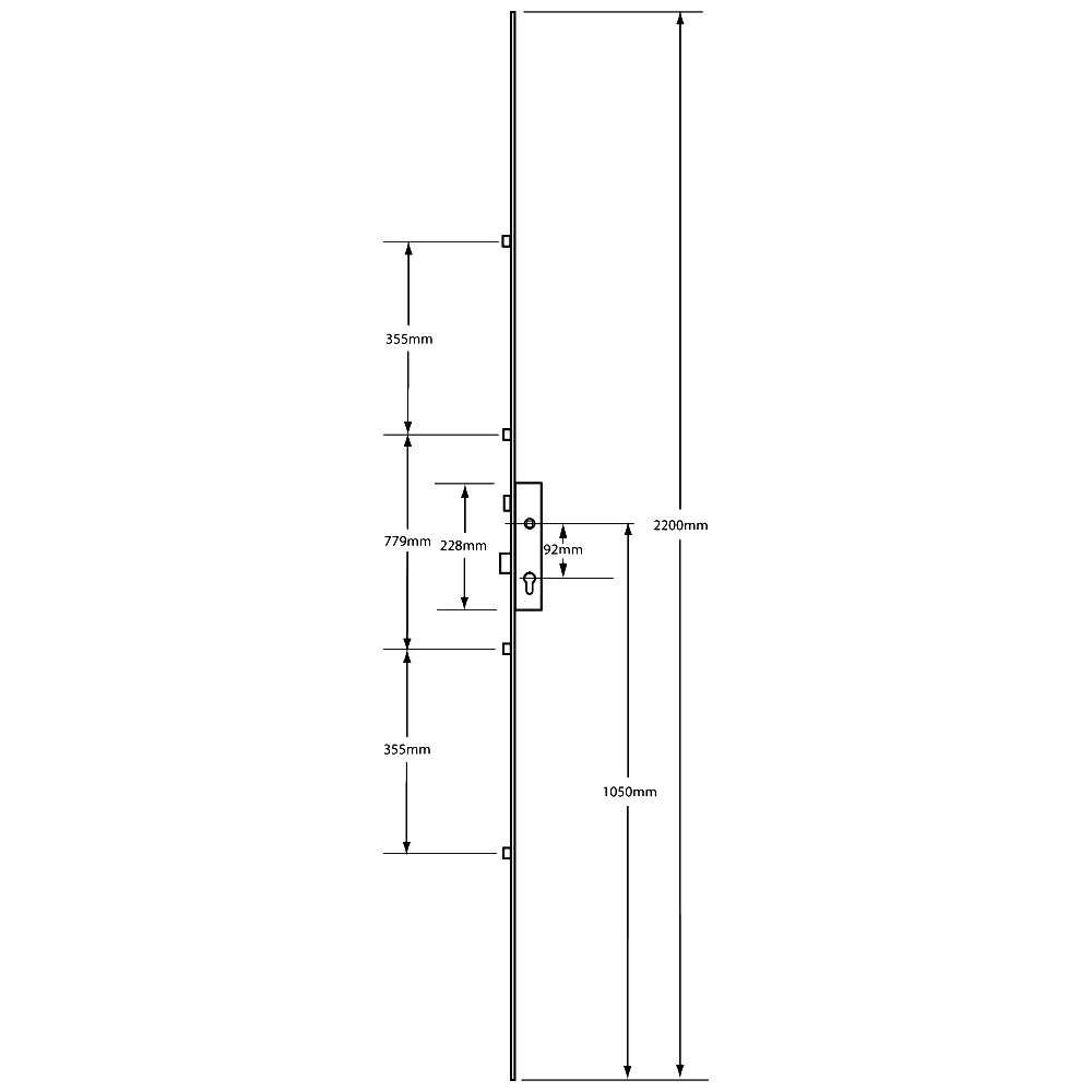 LOCKMASTER Lever Operated Latch & Deadbolt Single Spindle - 4 Roller