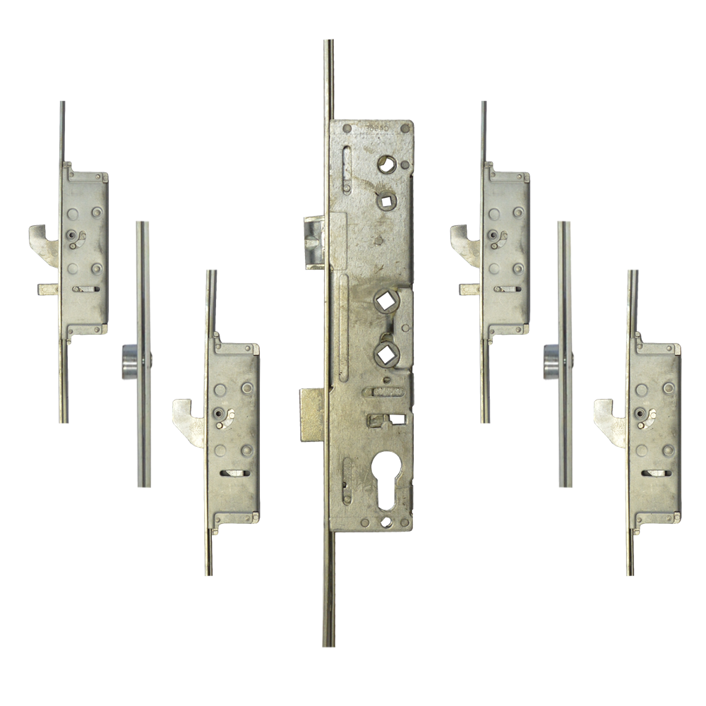 LOCKMASTER Lever Operated Latch & Deadbolt Single Spindle - 4 Hook 2 Anti-Lift 2 Roller