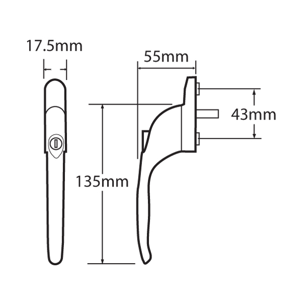MILA Prolinea In Line Espag Handle