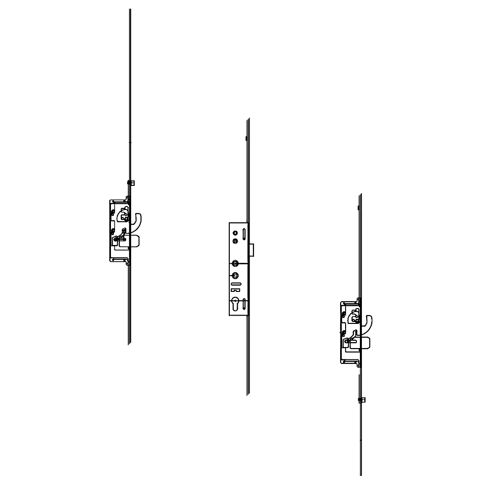 MILLENCO Mantis 3 Lever Operated Latch & Deadbolt 92/62 Twin Spindle 2 Hook 2 Anti Lift Bolts & 2 Rollers