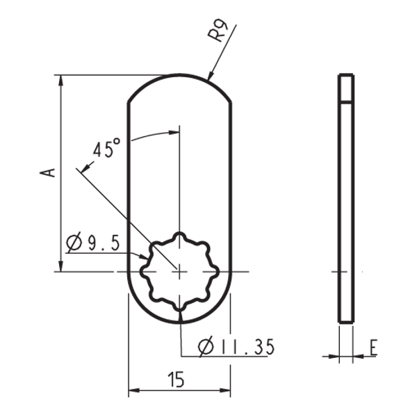 RONIS 131629-1 Flat Cam