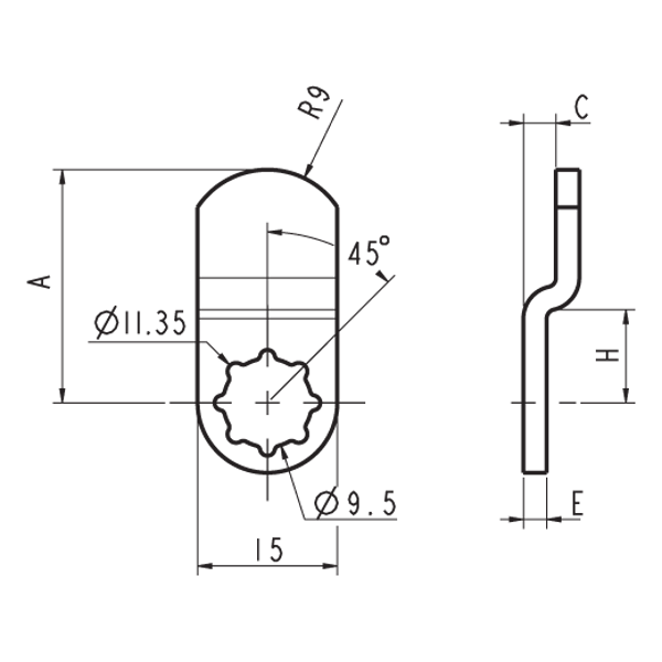 RONIS 131629-3 Cranked Cam