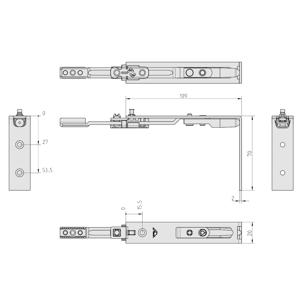 ROTO H600 Shootbolt Extension 633929