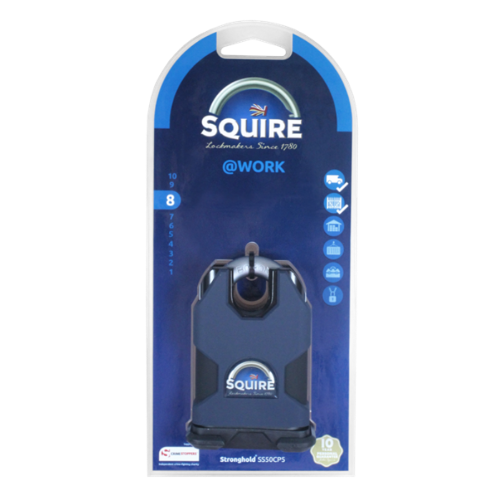 SQUIRE SS50CP5 Stronghold Steel 5 Pin Closed Shackle Padlock