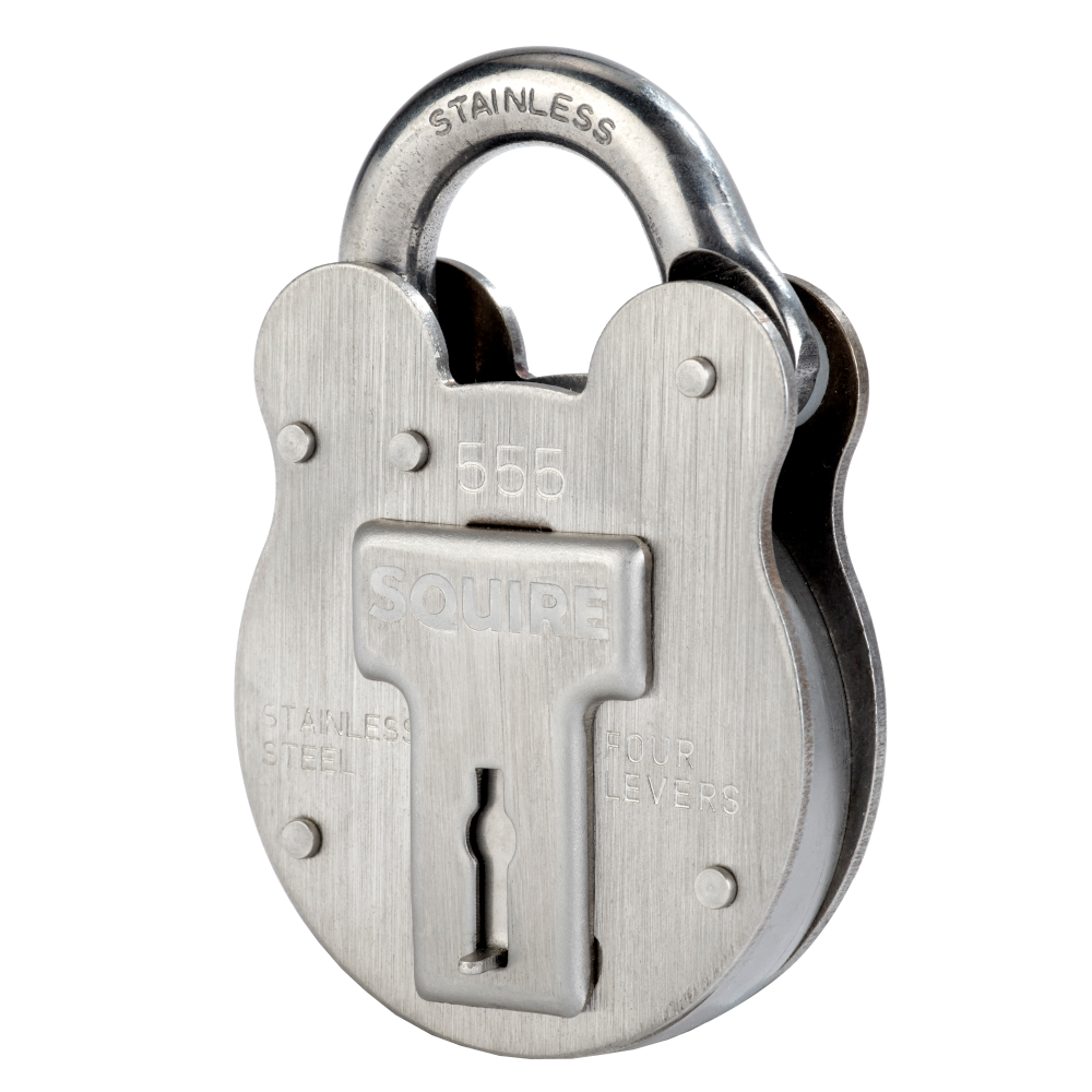 SQUIRE 555 Stainless Steel Old English Marine Padlock