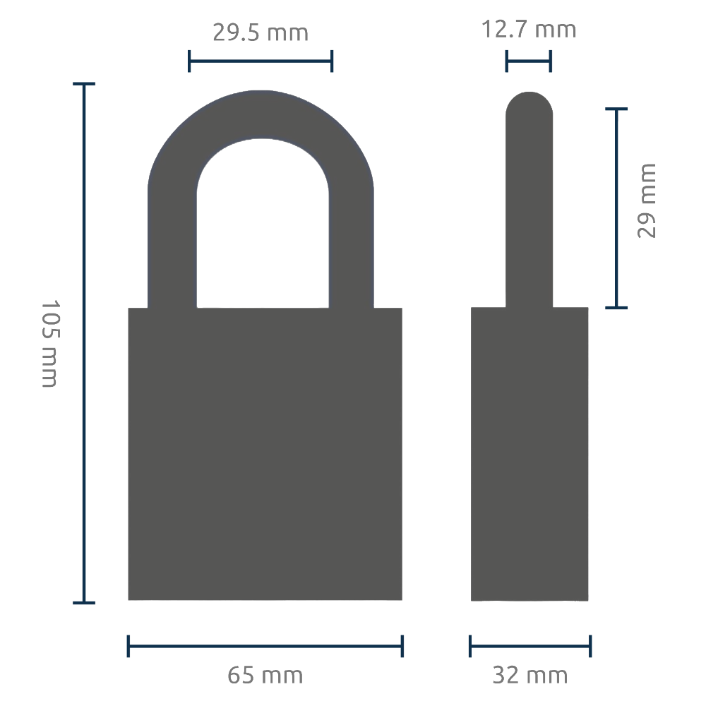 SQUIRE ST65S 65mm Stainless Steel Stronghold Padlock Open Shackle