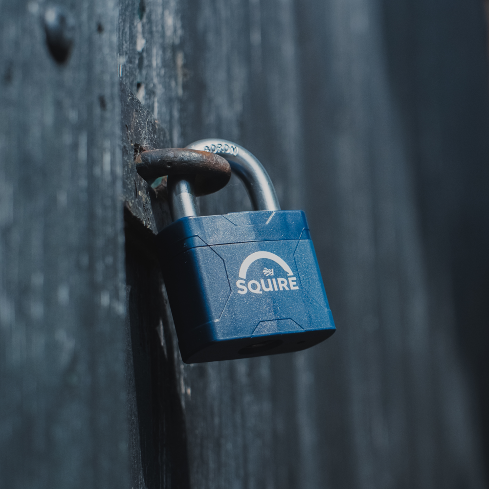 SQUIRE Stronglock Plus Laminated Padlock In Protective Casing Open Shackle