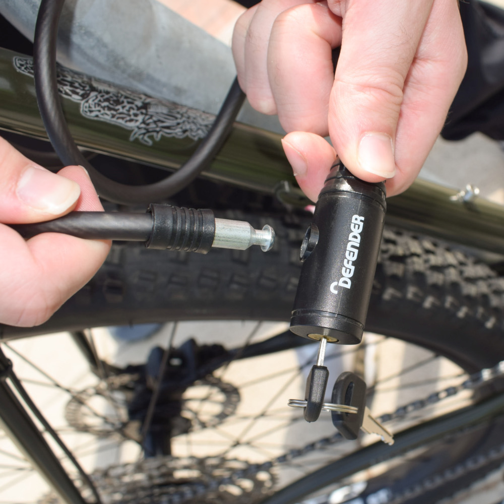 DEFENDER By Squire Cycle Cable Lock Key Operated 8mm x 1500mm