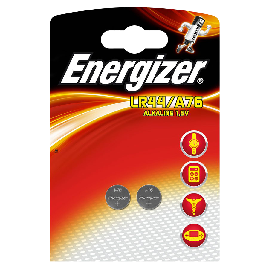 ENERGIZER 150MAH LR44 A76 Lithium Coin Battery Cell Twin Pack