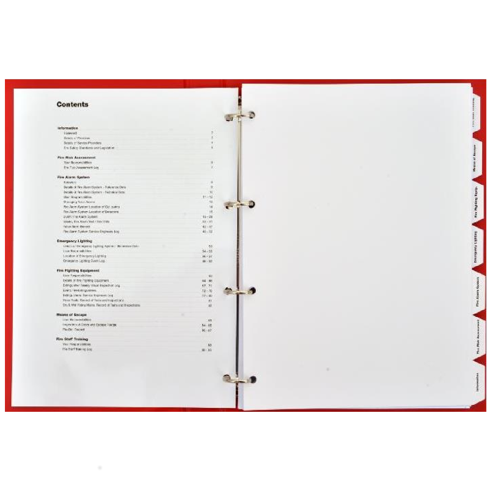 THOMAS GLOVER Premium Fire Log Book Binder