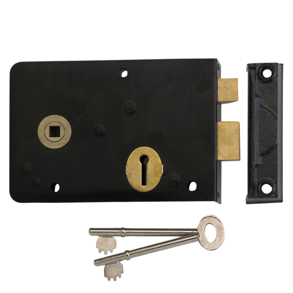 UNION 1439 3 Lever Double Handed Rimlock