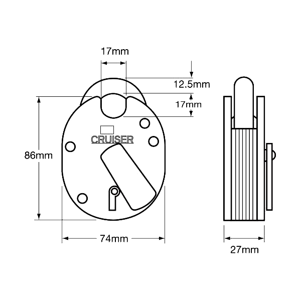 UNION C-Series 1K21 Cruiser Lever Padlock