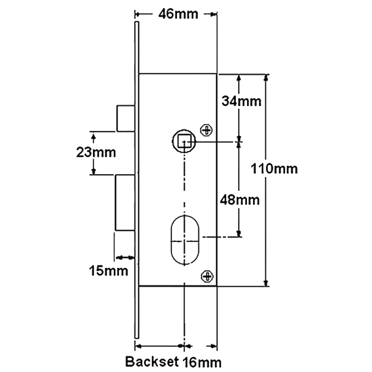 UNION 22214 Oval Sashlock