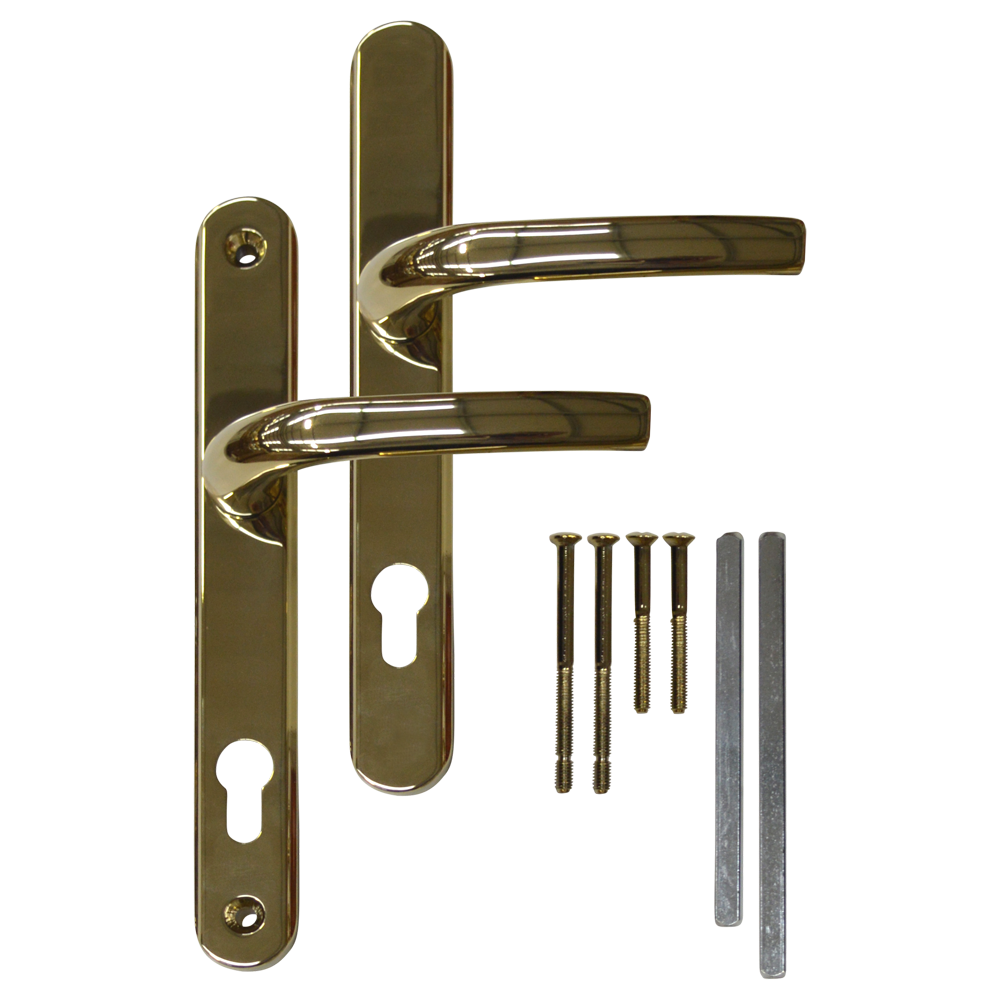 Greenteq Alpha 92 Lever/Lever UPVC Furniture - 250mm Backplate