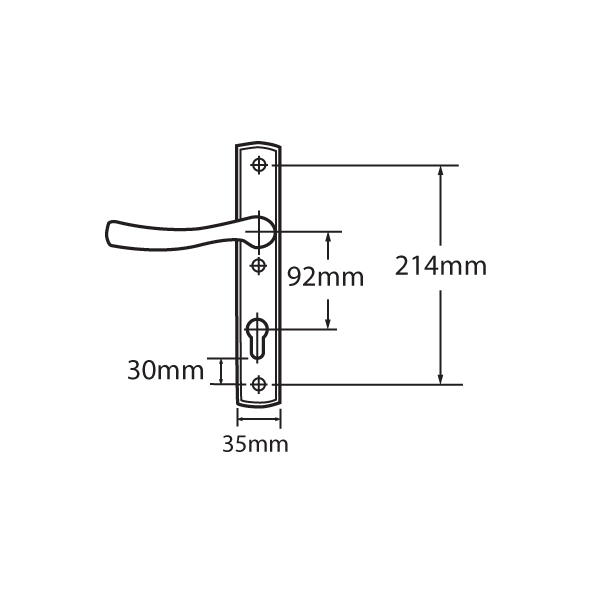 WINKHAUS Palladio XL 92 Lever/Pad UPVC Furniture