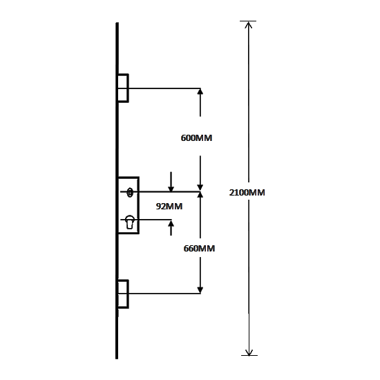 WINKHAUS Scorpion Lever Operated Latch & Hookbolt Split Spindle - 2 Hook