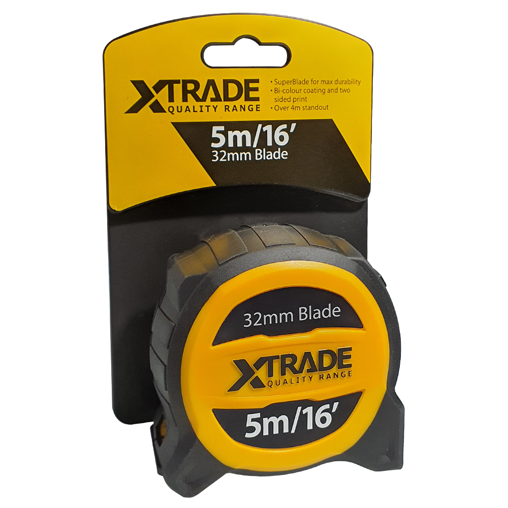 XTRADE Robust Retractable 32mm Wide Tape Measure