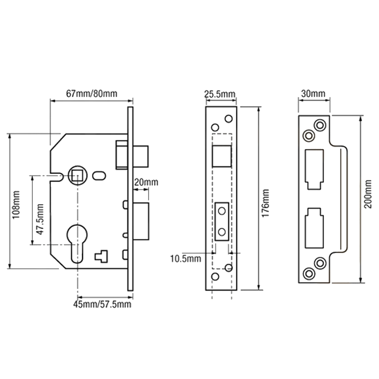YALE 3100 Euro Sashcase