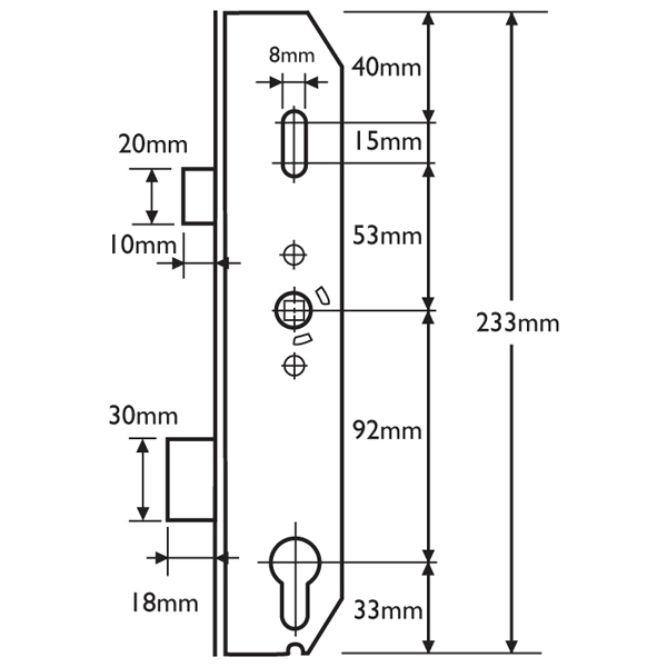 YALE Doormaster Lever Operated Latch & Deadbolt Single Spindle Gearbox To Suit Mila