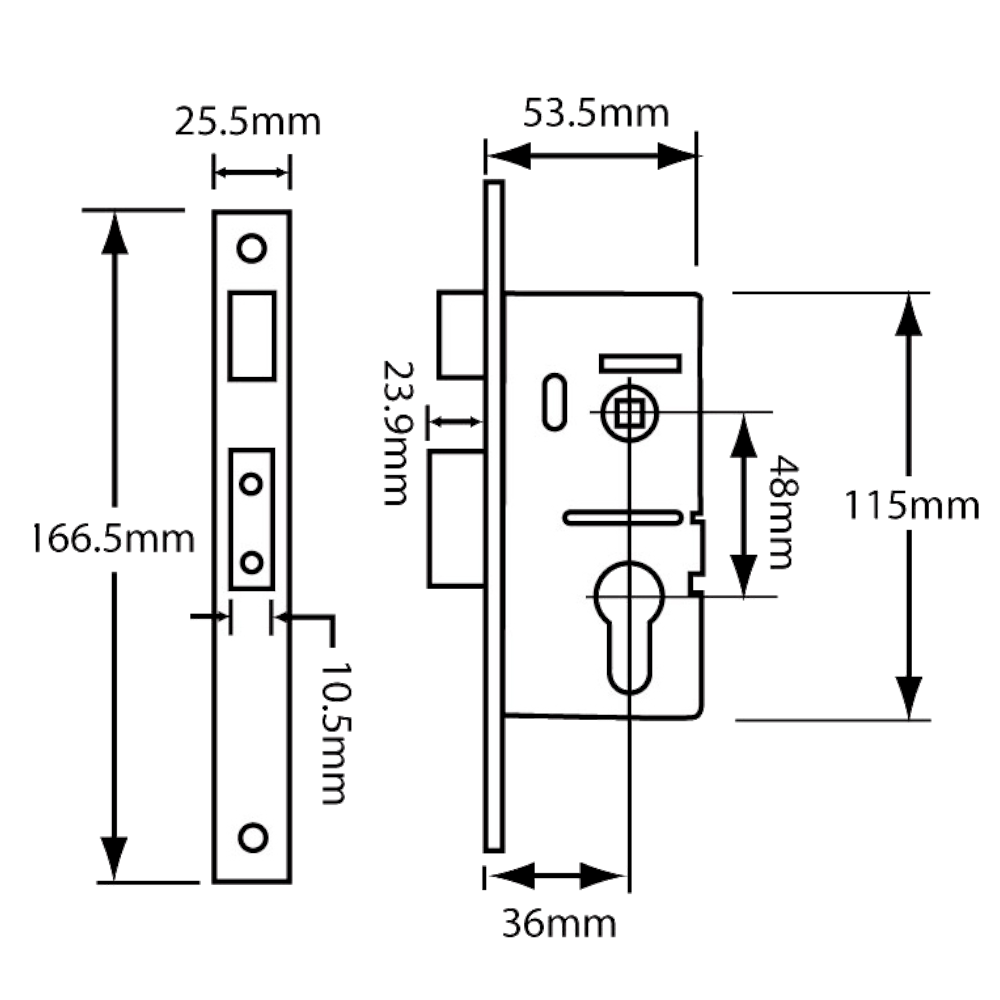 YALE L22070 Euro Sashcase