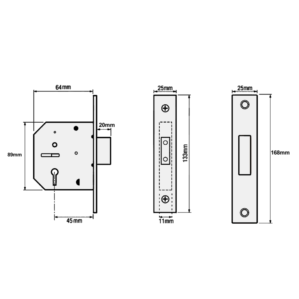 YALE PM552 5 Lever Deadlock