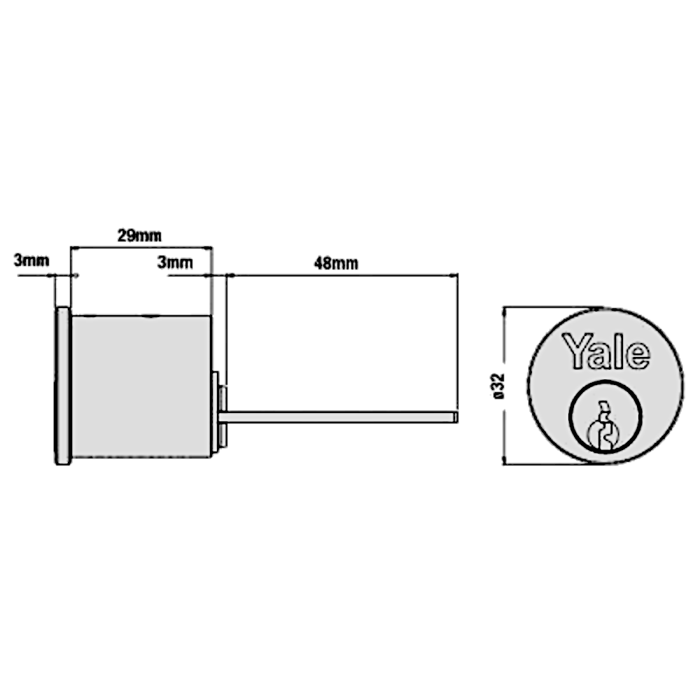 YALE X5 X-TECH Rim Cylinder