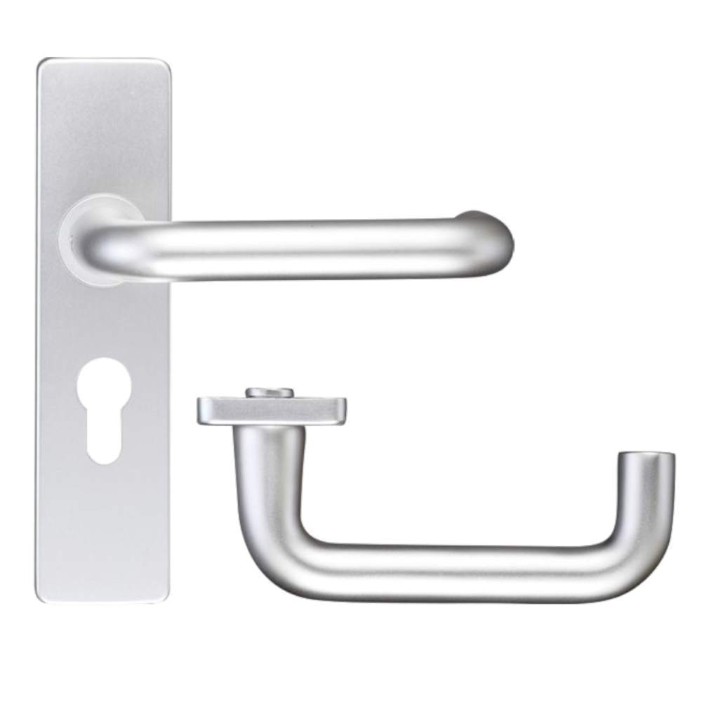 ZOO Return To Door Lever Handle On Euro Lock Backplate FD30/60